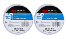3M 3340 Foil Tape [UL 181 A &amp; B listed / Linered]: 2-1/2 in. x 30 ft 2 Pack - £13.64 GBP