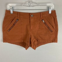 Melrose &amp; Market Womens 25 Sequoia Rust Casual Twill Finished Hem Shorts - $14.53