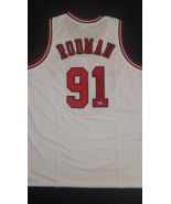 Dennis Rodman Autographed Chicago Bulls White Custom Jersey Beckett Witn... - £135.86 GBP