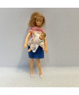 Vintage 1988 Horsman Mom (6&quot;) Baby (2&quot;) 2 Dollhouse Doll House Miniatures - $2.96