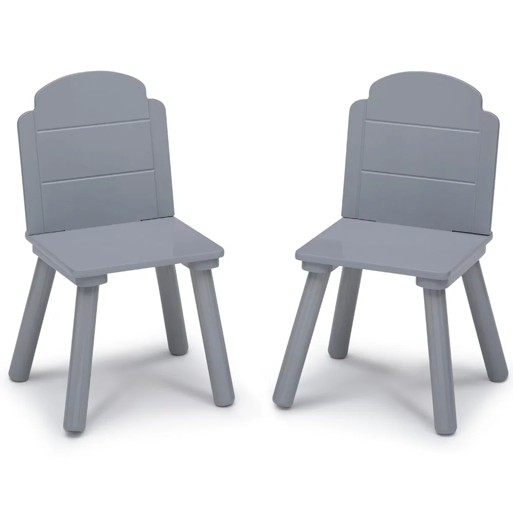Delta Children Finn Table and Chair Set with Storage, White/Grey - $141.48