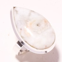Moss Agate Gemstone Handmade Valentine&#39;s Day Gift Ring Jewelry 8.25&quot; SA 2122 - £3.15 GBP
