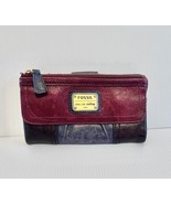Vintage Fossil Emory Long Live Soft Blk Leather Rectangular Clutch Walle... - €21,36 EUR