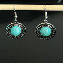 BBT Southwest Style Silver &amp; Turquoise Dangle Earrings - $33.66