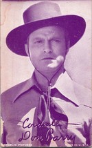 Western Don Barry Arcade BW Photo Vintage Card Cowboy Actor Republic Pictures - £15.84 GBP