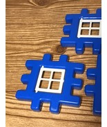Little Tikes Wee WAFFLE BLOCKS 4&quot; Building Toy Window Blue/White *Lot of 3 - £6.28 GBP