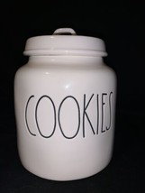Rae Dunn &quot;COOKIES&quot; Jar Artisan Collection Cookie Canister With Lid - £19.02 GBP