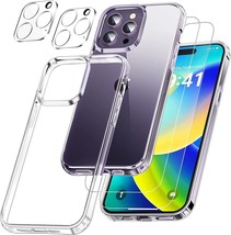 Protective Clear Case Compatible With iPhone 14 Pro Max 6.7 Inch [5 in 1] - £10.69 GBP