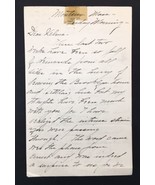 1924 Horace Swetland Condolence Letter to His Daughter Velma Handwritten... - $14.00