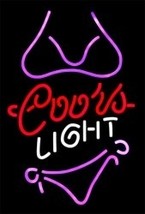 Coors Light Purple Bikini Beer Club Bar Neon Sign 17&quot; x 12&quot; - £392.40 GBP
