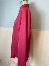 Lady Hagen Dark Pink V Neck Long Sleeve Top, Women&#39;s Size XL - £14.40 GBP