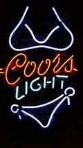 Coors Light White Bikini Beer Bar Neon Light Sign 17&quot; x 14&quot; - £390.13 GBP