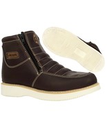 Mens Burgundy Work Boots Rubber Sole Anti Slip Oil Resistant Shoes Zipper - €52,11 EUR