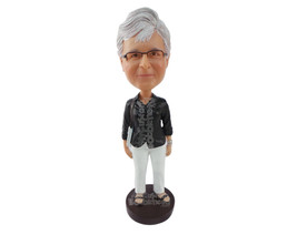 Custom Bobblehead Gorgeous Man Wearing Flip Flops With Jeans And T Shirt - Leisu - £71.14 GBP