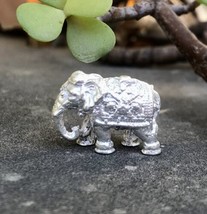 925 Silver Hindu Religious Solid Elephant Hathi Idol Statue 10.2 gm, rahu remedy - £28.34 GBP