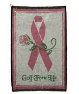 WINNING EDGE BREAST CANCER ROSE GOLF TOWEL. BNWT - $18.75