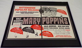 1966 Mary Poppins 16x20 Framed ORIGINAL Industry Advertisement Julie Andrews - £194.17 GBP