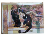 Cats Blank Cards by Ellen Jean Diederich Givinity Press Animal Attraction - $7.77