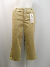 Style&amp;co. Ladies Denim Capris Tummy-Control Khaki-Colored-Wash Size 18 - £21.54 GBP