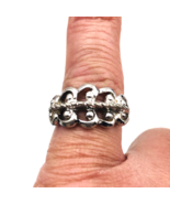 Avon Silver Toned Filigree Style Ring Size 5.25 -- - £6.75 GBP