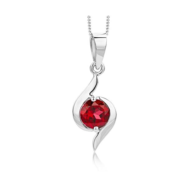Miore Ruby 9 ct White Gold Pendant on 45 cm Chain  - $542.00