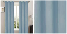 100% Thermal Blackout Window Curtains - 84&quot; Standard - Slate Blue - P02 - £34.46 GBP