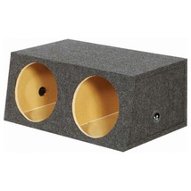 QPower (2) 12&quot; Heavy Duty Angled Woofer Box - 1&quot; MDF Construciton - £35.03 GBP