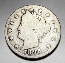 1896 Liberty Nickel Good AD163 - £9.31 GBP