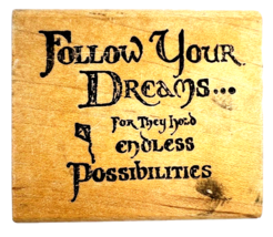 Vintage Hampton Arts Follow Your Dreams Rubber Stamp 1269 Kite - £7.85 GBP