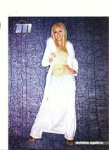 Christina Aguilera teen magazine pinup clipping white skirt M mag 90&#39;s p... - £3.95 GBP