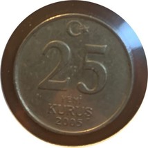 2005 Turkey  25 New Kurus Coin - £0.57 GBP