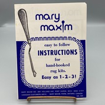 Vintage Mary Maxim Instructions for Hand Hooked Rug Kits, Easy to Follow... - $7.85