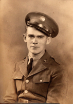C1940&#39;s WW2 US ARMY young soldier Studio portrait Hat Uniform Military WWII War - £15.35 GBP