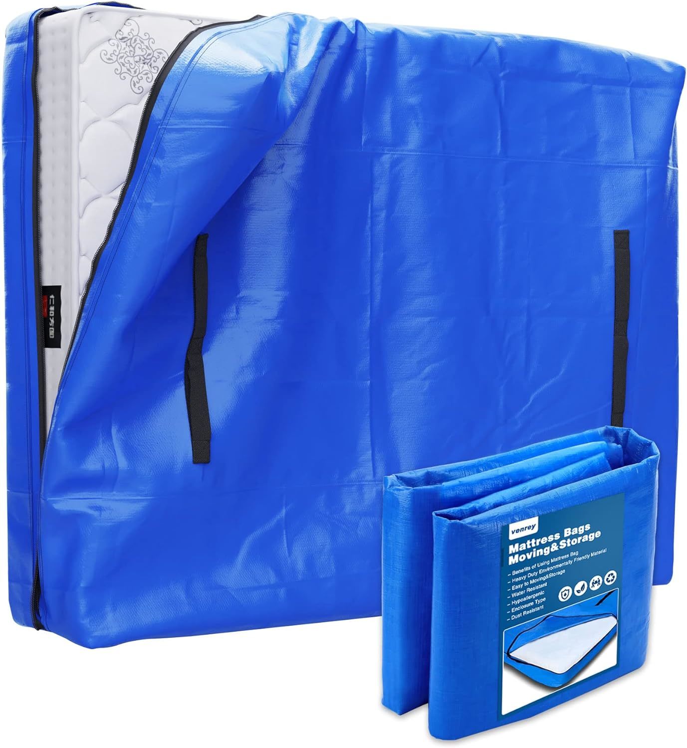Mattress Bags For Moving And Storage Queen, Heavy Duty Reusable