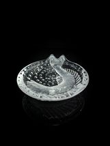 Lalique  Koi Fish Crystal  Ashtray  Signed Authentic 6" Diameter image 2