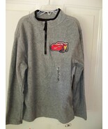 DISNEY STORE GRAY CARS LIGHTNING MCQUEEN PULLOVER JACKET SIZE 9/10 BOY&#39;S... - $37.04 CAD