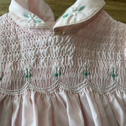 Vintage Pink Baby Togs Smocked Infant Easter Dress Size 3-6 Months Item image 3