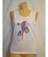 Christine Alexander White shirt tank top FITTED Size Medium Scarlet Maca... - $1,284.70 MXN