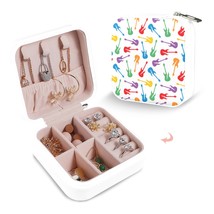 Leather Travel Jewelry Storage Box - Portable Jewelry Organizer - Rainbo... - $15.47