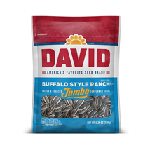 DAVID Seeds Roasted and Salted Buffalo Style Ranch Jumbo Sunflower Seeds... - $18.24