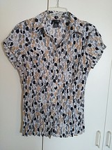 East 5th Ladies Ss Crinkle Button TOP-S-POLYESTER/SPANDEX-WORN ONCE-COMFY/COOL - £3.90 GBP