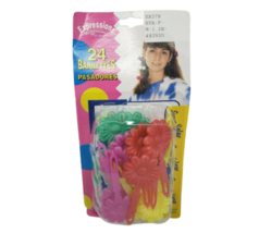 VINTAGE 1998 EXPRESSIONS HARRY ASH 24 COLORFUL FLOWER BARRETTES ORIGINAL... - $19.00