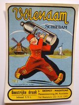 Volendam Geestrijke drank Bottle Label Schiedam Belgium Brewery Ephemera - $14.57