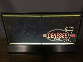 Genesee Beer Sign Electric Blackboard Neon Style Light - £71.21 GBP