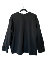 CHEAP MONDAY Womens Sweatshirt Back Zip Black Oversized Round Neck Sz M - $9.59