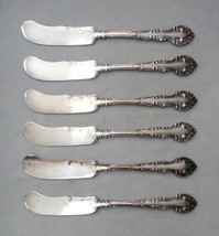 LOT antique ROGERS BRO. A1 SILVERPLATE FLATWARE~6 BUTTER KNIVES 1898 NEW... - £51.28 GBP