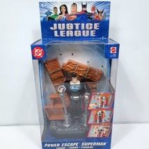 Justice League Power Escape Superman Figure Mattel Black Suit Breakaway Walls - $24.74