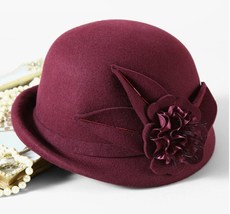 Lady Banquet Formal Hats Special Shade Fedora Hats Women Autumn and Winter Asymm - £39.14 GBP