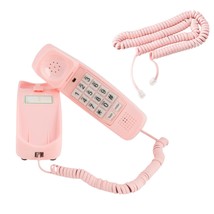 Pink Landline Phone For Home Bundle With 25Ft Curly Handset Phone Cord - £70.02 GBP