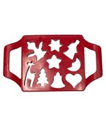 Cookie Cutters Press Tray with Handles 9 Images All in One Red Vintage 1... - $13.21 CAD